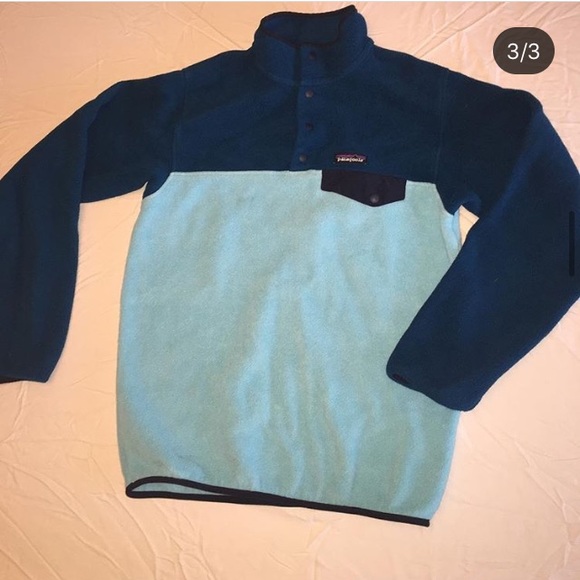 Blue fleece Patagonia quarter snap up - Picture 1 of 2
